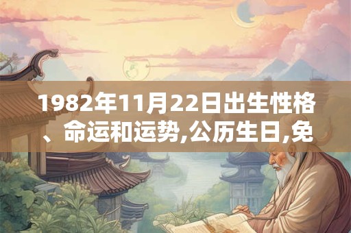 1982年11月22日出生性格、命运和运势,公历生日,免费算命