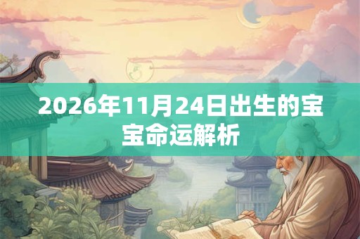 2026年11月24日出生的宝宝命运解析