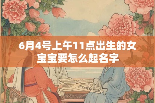 6月4号上午11点出生的女宝宝要怎么起名字