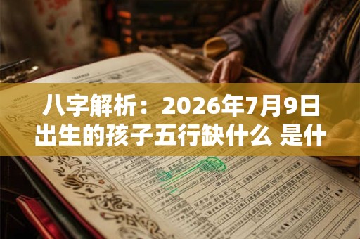 八字解析：2026年7月9日出生的孩子五行缺什么 是什么命