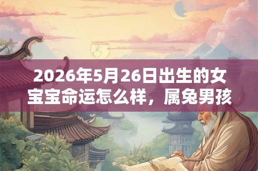 2026年5月26日出生的女宝宝命运怎么样，属兔男孩八字五行命运