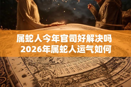 属蛇人今年官司好解决吗 2026年属蛇人运气如何