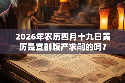 2026年农历四月十九日黄历是宜剖腹产求嗣的吗？