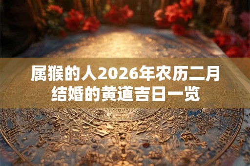 属猴的人2026年农历二月结婚的黄道吉日一览