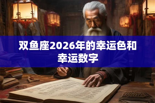 双鱼座2026年的幸运色和幸运数字