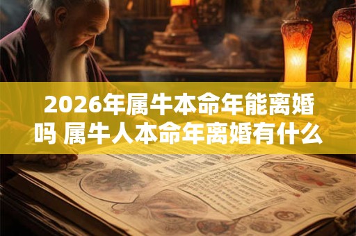 2026年属牛本命年能离婚吗 属牛人本命年离婚有什么影响
