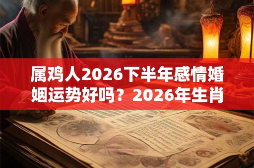 属鸡人2026下半年感情婚姻运势好吗？2026年生肖鸡的爱情运程详解