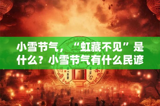 小雪节气，“虹藏不见”是什么？小雪节气有什么民谚？
