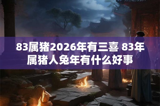 83属猪2026年有三喜 83年属猪人兔年有什么好事