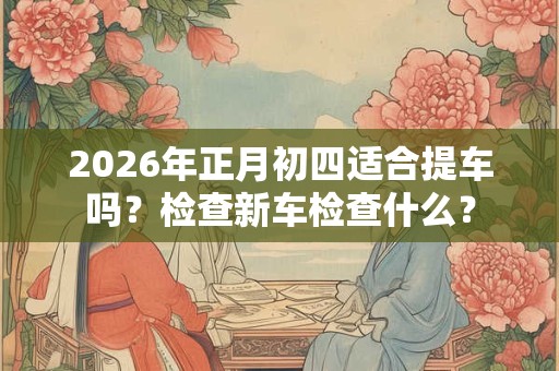 2026年正月初四适合提车吗？检查新车检查什么？
