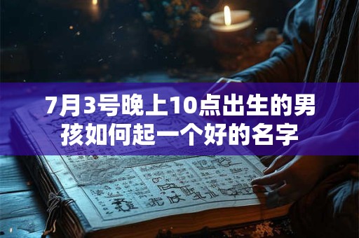 7月3号晚上10点出生的男孩如何起一个好的名字