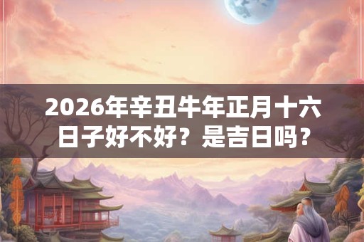 2026年辛丑牛年正月十六日子好不好？是吉日吗？