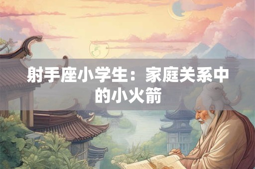 射手座小学生：家庭关系中的小火箭