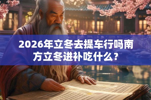 2026年立冬去提车行吗南方立冬进补吃什么？