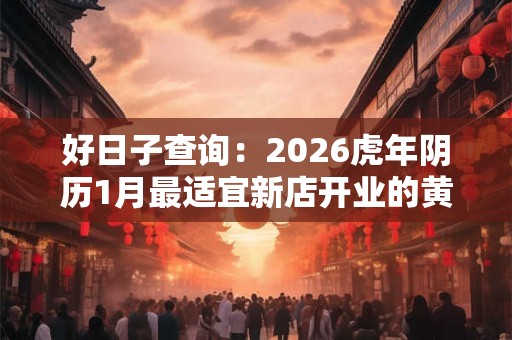 好日子查询:2026虎年阴历1月最适宜新店开业的黄道吉日 好日子查询:2026虎年阴历1月最适宜新店开业的黄道吉日