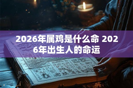 2026年属鸡是什么命 2026年出生人的命运