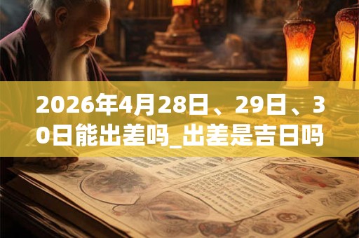 2026年4月28日、29日、30日能出差吗_出差是吉日吗