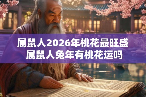 属鼠人2026年桃花最旺盛 属鼠人兔年有桃花运吗