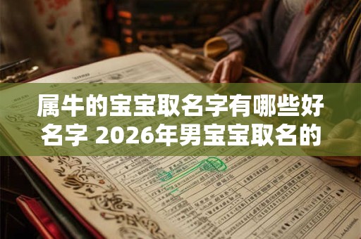 属牛的宝宝取名字有哪些好名字 2026年男宝宝取名的方法