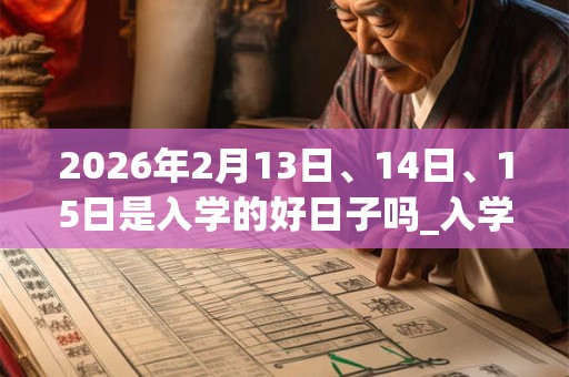 2026年2月13日、14日、15日是入学的好日子吗_入学可以吗