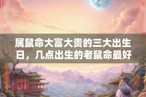 属鼠命大富大贵的三大出生日，几点出生的老鼠命最好？