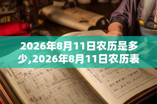 2026年8月11日农历是多少,2026年8月11日农历表