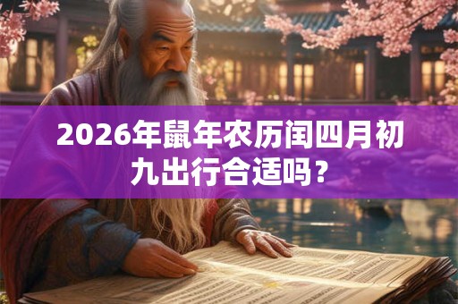 2026年鼠年农历闰四月初九出行合适吗？
