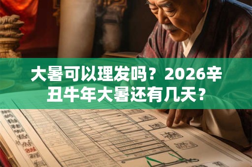 大暑可以理发吗？2026辛丑牛年大暑还有几天？