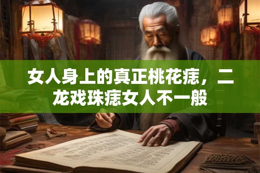 女人身上的真正桃花痣，二龙戏珠痣女人不一般