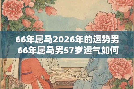 66年属马2026年的运势男 66年属马男57岁运气如何