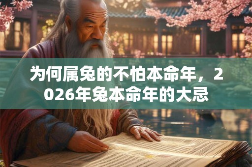 为何属兔的不怕本命年，2026年兔本命年的大忌