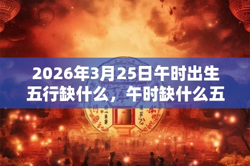 2026年3月25日午时出生五行缺什么，午时缺什么五行
