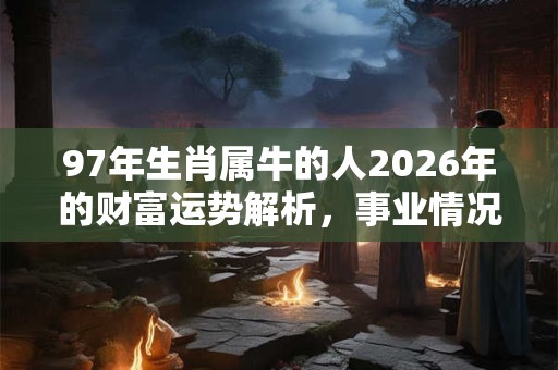 97年生肖属牛的人2026年的财富运势解析,事业情况查询! 97年生肖属牛的人2026年的财富运势解析,事业情况查询!