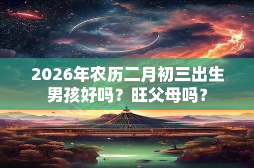 2026年农历二月初三出生男孩好吗？旺父母吗？