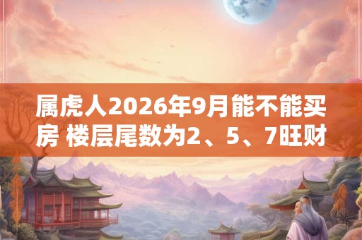 属虎人2026年9月能不能买房 楼层尾数为2、5、7旺财运 属虎人2026年9月能不能买房 楼层尾数为2、5、7旺财运