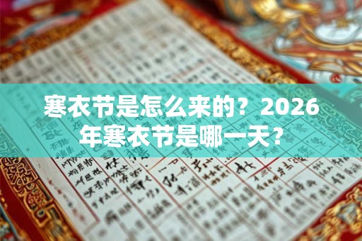 寒衣节是怎么来的?2026年寒衣节是哪一天? 寒衣节是怎么来的?2026年寒衣节是哪一天?