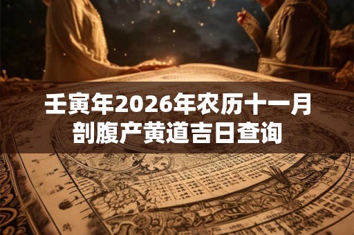 壬寅年2026年农历十一月剖腹产黄道吉日查询 壬寅年2026年农历十一月剖腹产黄道吉日查询