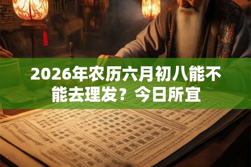 2026年农历六月初八能不能去理发？今日所宜