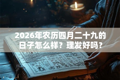 2026年农历四月二十九的日子怎么样？理发好吗？