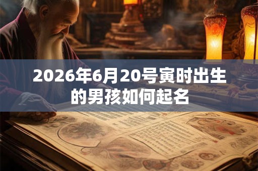 2026年6月20号寅时出生的男孩如何起名