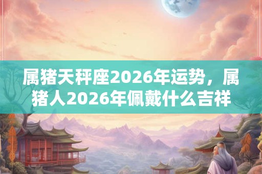 属猪天秤座2026年运势，属猪人2026年佩戴什么吉祥物？