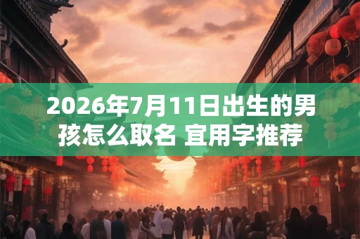 2026年7月11日出生的男孩怎么取名 宜用字推荐