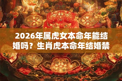 2026年属虎女本命年能结婚吗?生肖虎本命年结婚禁忌 2026年属虎女本命年能结婚吗?生肖虎本命年结婚禁忌