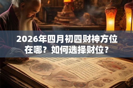 2026年四月初四财神方位在哪？如何选择财位？