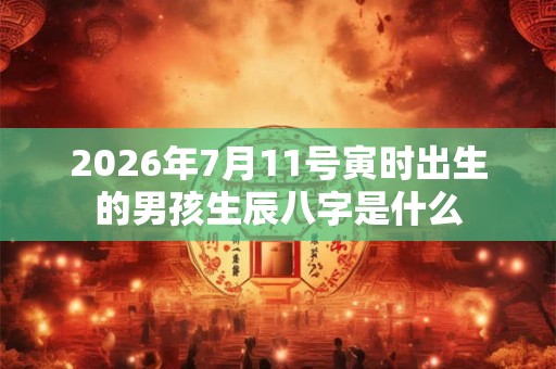 2026年7月11号寅时出生的男孩生辰八字是什么