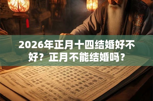 2026年正月十四结婚好不好?正月不能结婚吗? 2026年正月十四结婚好不好?正月不能结婚吗?
