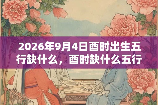 2026年9月4日酉时出生五行缺什么，酉时缺什么五行