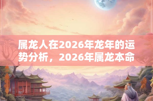 属龙人在2026年龙年的运势分析,2026年属龙本命年戴什么? 属龙人在2026年龙年的运势分析,2026年属龙本命年戴什么?
