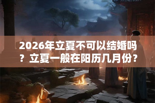 2026年立夏不可以结婚吗？立夏一般在阳历几月份？
