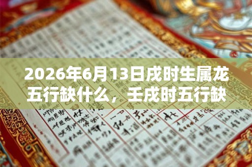 2026年6月13日戌时生属龙五行缺什么,壬戌时五行缺什么 2026年6月13日戌时生属龙五行缺什么,壬戌时五行缺什么